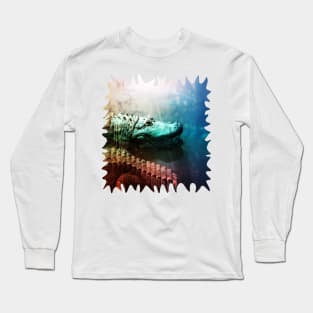 The Alligator that Wears the Rainbow Rays Long Sleeve T-Shirt